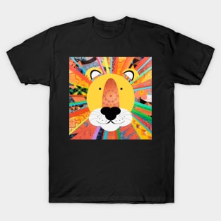 Rainbow lion collage T-Shirt